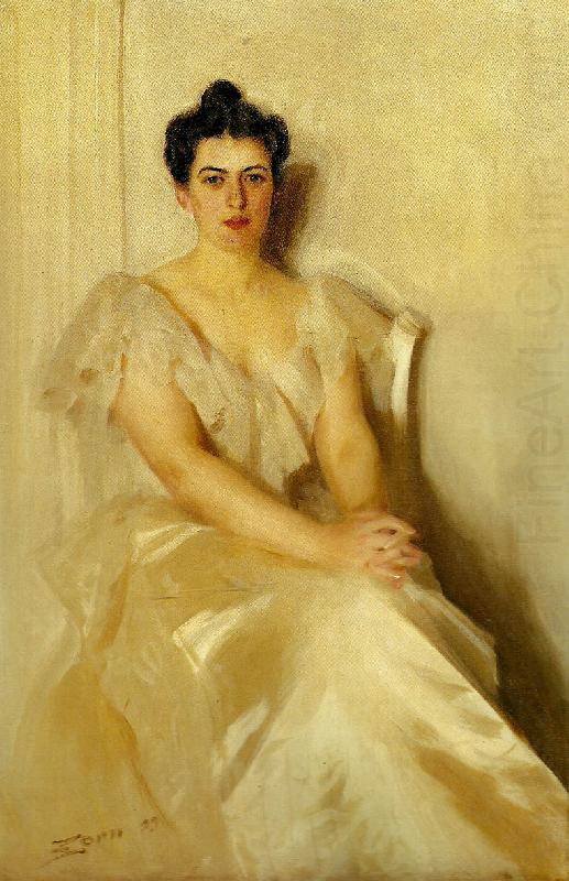 Anders Zorn mrs frances cleveland china oil painting image
